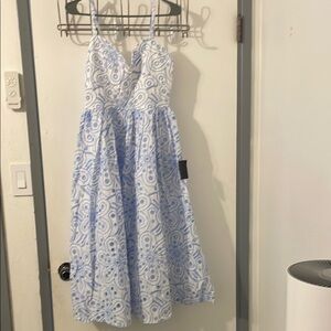 Lulu's Blue Spaghetti Strap Maxi Dress for Weddings
